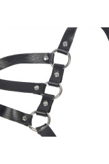 SUBBLIME - PETTORINA CINGHIE REGOLABILI IN PELLE NERO TAGLIA UNICA