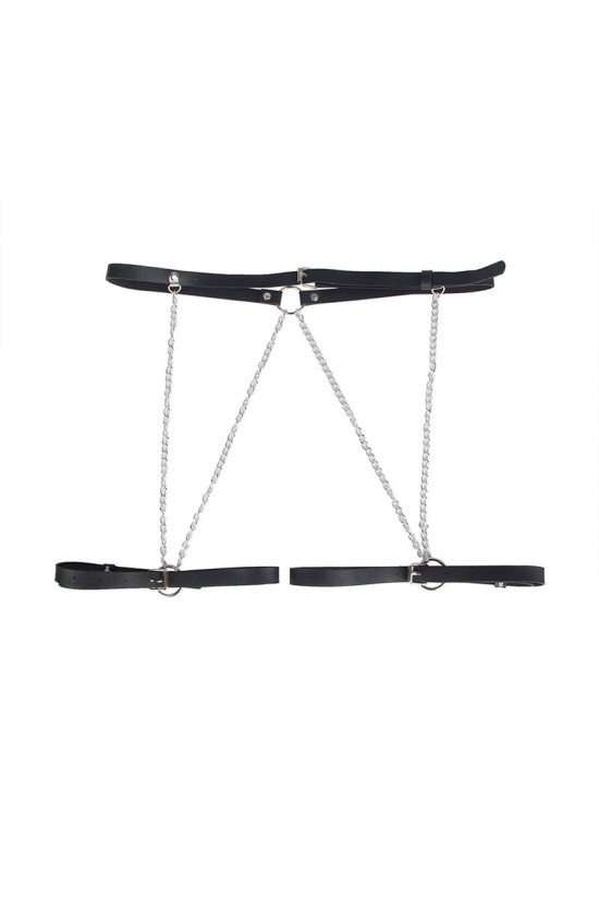 SUBBLIME - CINTURA IN PELLE NERA TAGLIA UNICA