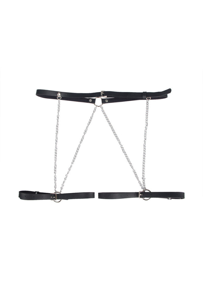 SUBBLIME - CINTURA IN PELLE NERA TAGLIA UNICA