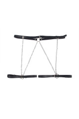 SUBBLIME - CINTURA IN PELLE NERA TAGLIA UNICA