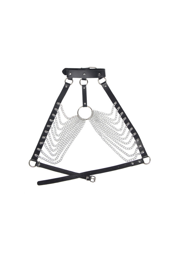 SUBBLIME - PETTORINA CON CATENE AD ANELLI GRANDI TAGLIA UNICA