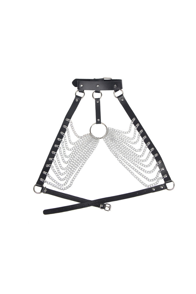 SUBBLIME - PETTORINA CON CATENE AD ANELLI GRANDI TAGLIA UNICA