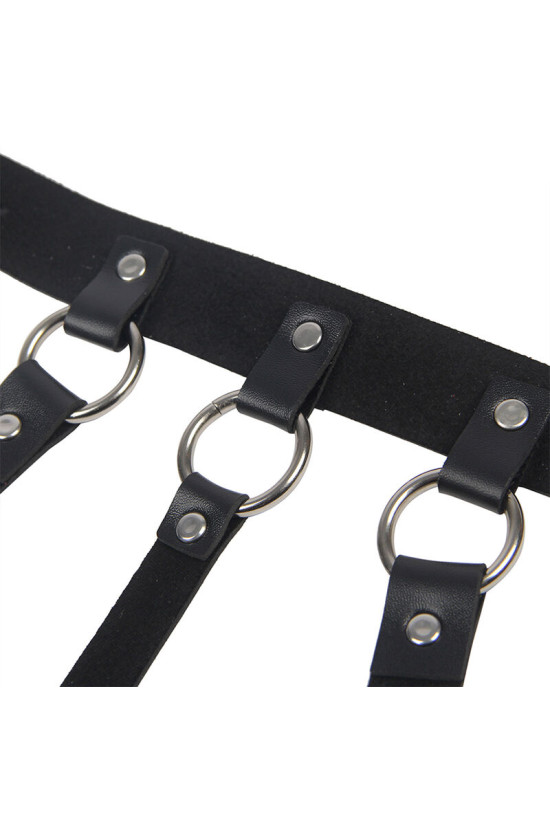 SUBBLIME - PETTORINA CON CATENE AD ANELLI GRANDI TAGLIA UNICA