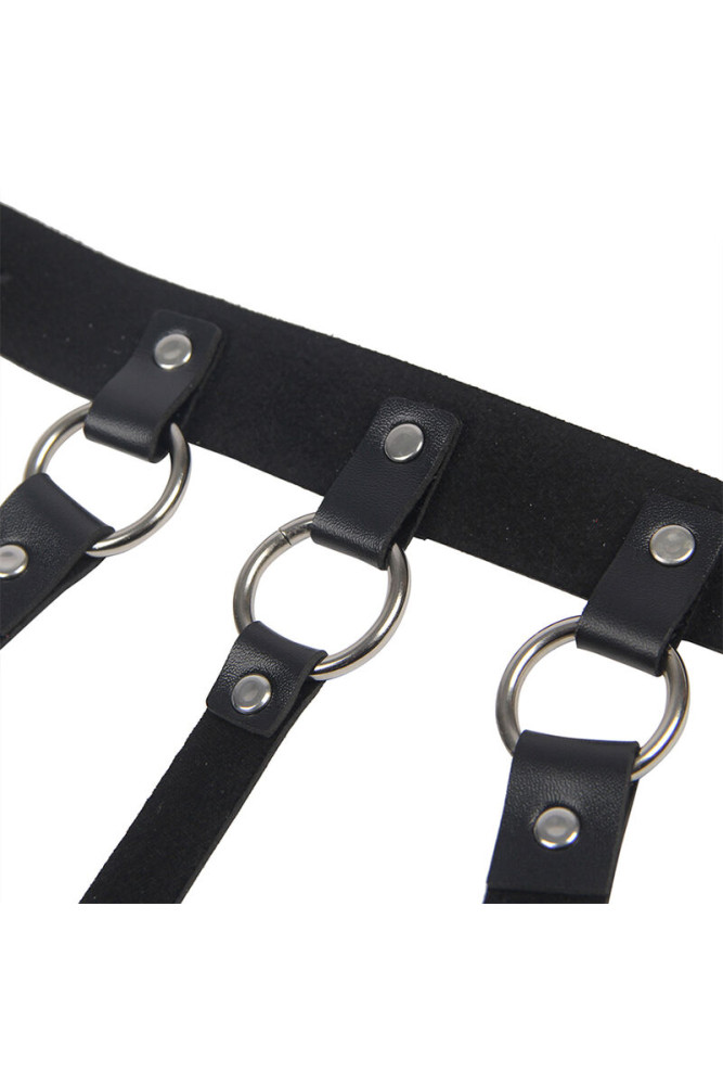 SUBBLIME - PETTORINA CON CATENE AD ANELLI GRANDI TAGLIA UNICA