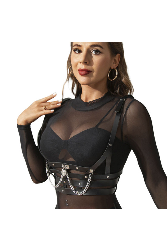 SUBBLIME - IMBRACATURA A CORSETTO CON CATENA DETTAGLIO TAGLIA UNICA