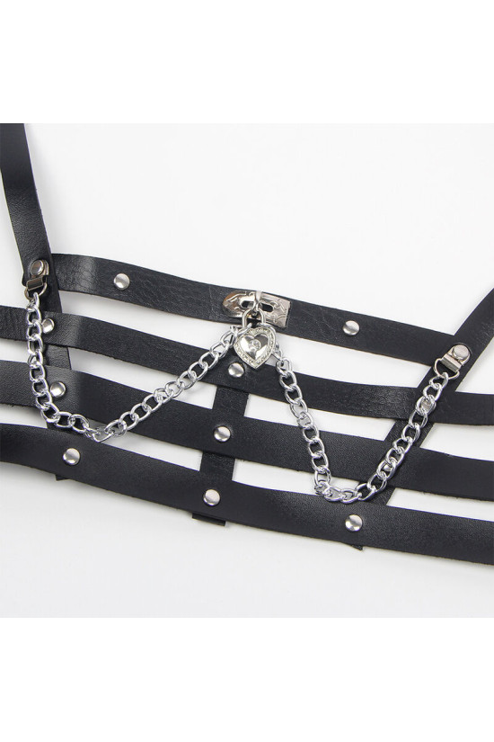 SUBBLIME - IMBRACATURA A CORSETTO CON CATENA DETTAGLIO TAGLIA UNICA