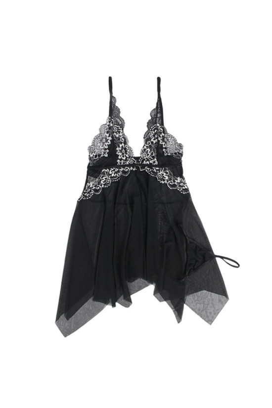 SUBBLIME - BABYDOLL IN TESSUTO TULLE PIZZO S/M