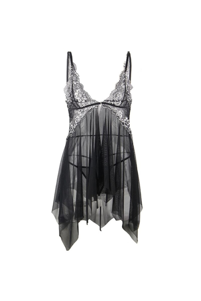 SUBBLIME - BABYDOLL IN TESSUTO TULLE PIZZO S/M