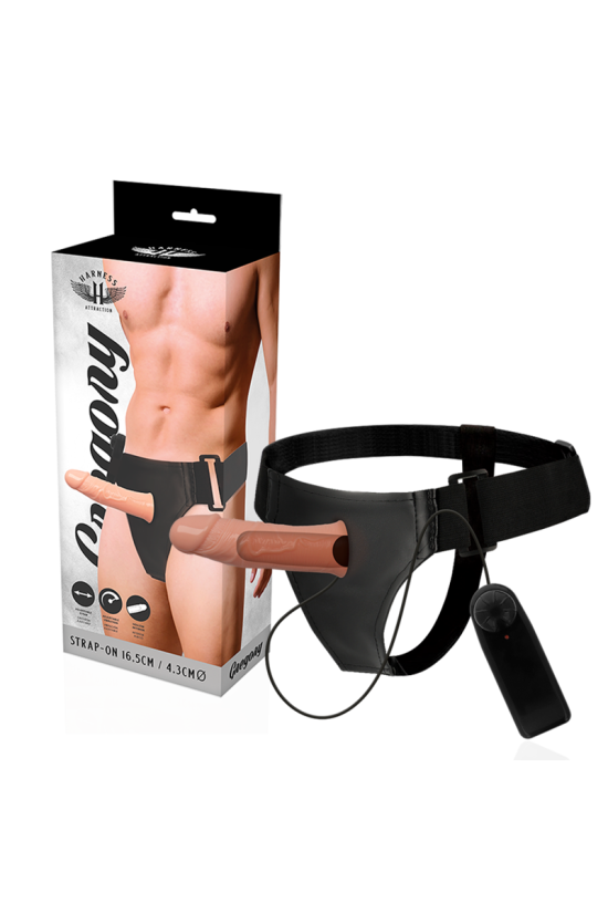 HARNESS ATTRACTION - GREGORY HOLLOW RNES CON VIBRATORE 16.5 CM -O- 4.3 CM