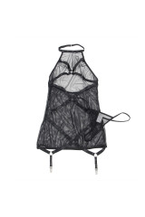 SUBLLIME - ABITO TRASPARENTE CON SCOLLO ALLACQUA NERO L/XL