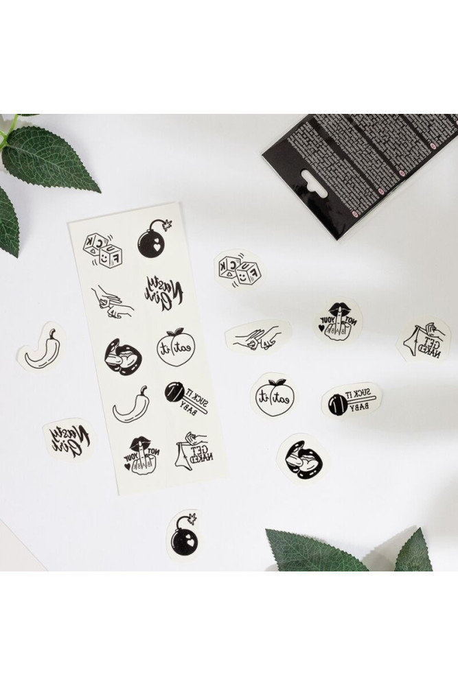 SECRET PLAY - SET DI 10 TATUAGGI TEMPORANEI DELLA COLLEZIONE SPICY