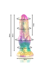 EPIC - DILDO IRIS CON TESTICOLI ARCOBALENO DI PIACERE
