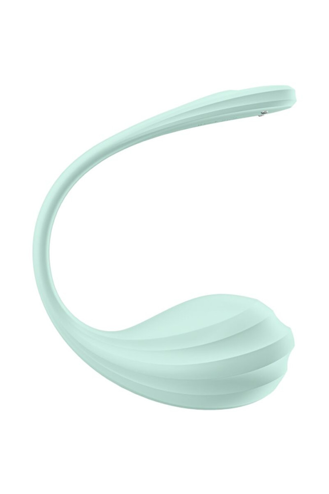 SATISFYER - STIMOLATORE PUNTO G PETALE LISCIO VERDE ACQUA APP GRATUITA