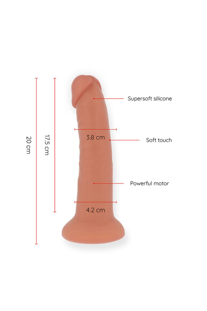 ONINDER - DILDO VIBRATORE MEDIO BOGOTÁ 9 VELOCITÀ NATURALE 20 CM -O- 4.2 CM - APP GRATUITA