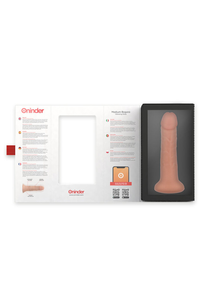 ONINDER - DILDO VIBRATORE MEDIO BOGOTÁ 9 VELOCITÀ NATURALE 20 CM -O- 4.2 CM - APP GRATUITA