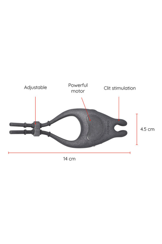 ONINDER - ANELLO VIBRATORE REGOLABILE RICARICABILE PAMPA CON STIMOLATORE CLITORIDE 10 VELOCITÀ - APP GRATUITA