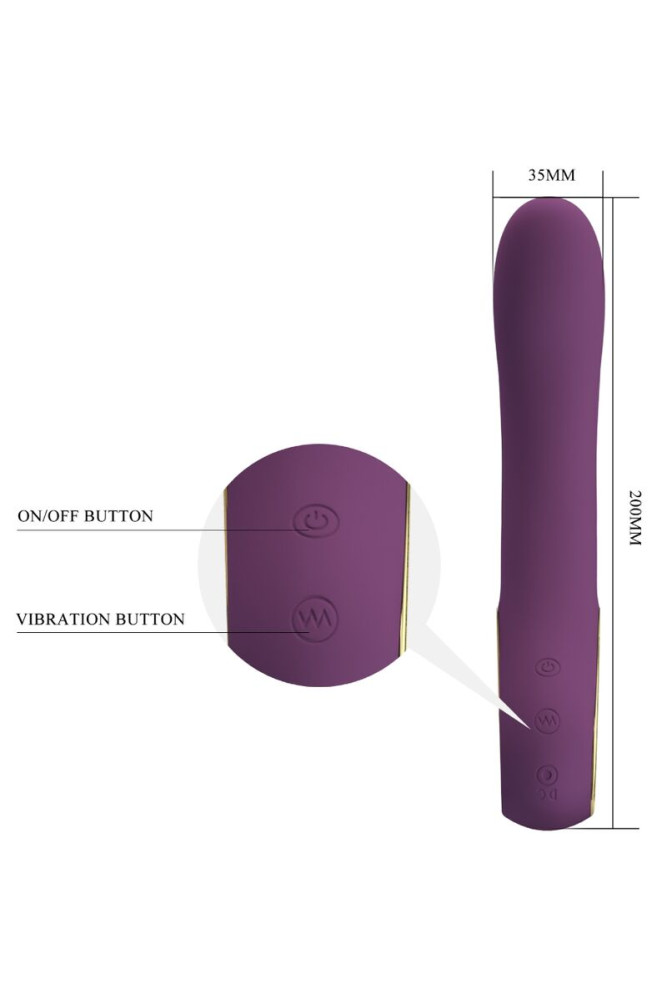 PRETTY LOVE - ETHAN VIBRATORE RICARICABILE VIOLA