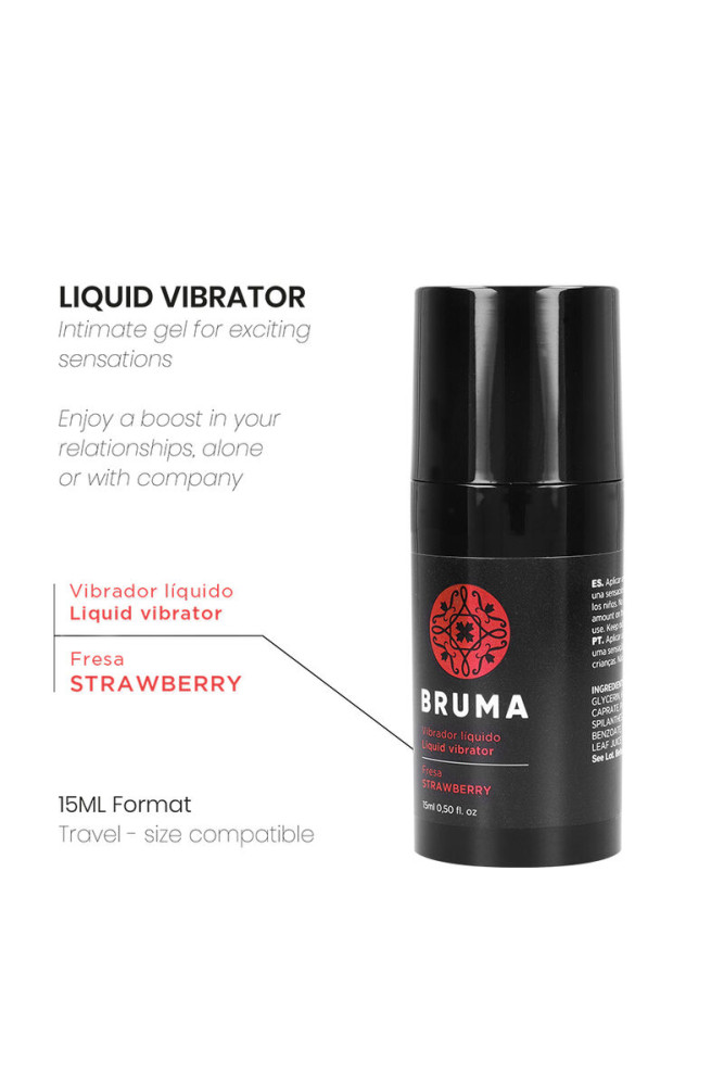 BRUMA - VIBRATORE LIQUIDO ULTRA SCORREVOLE FRAGOLA 15 ML