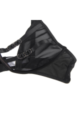 SUBBLIME - SET DUE PEZZI DI REGGISENO TRASPARENTE E STRISCE S/M