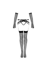 LIVCO CORSETTI FASHION - SET NEMALIA GIARRETTIERA + CALZE + GUANTI NERO