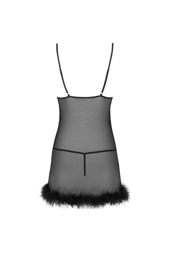 LIVCO CORSETTI FASHION - SET ZERUNAM BABYDOLL + PERIZOMA NERO