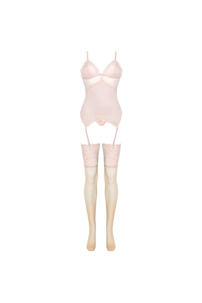 LIVCO CORSETTI FASHION - SET PERSINNE PESCA CORSETTO + SLIP + CALZE