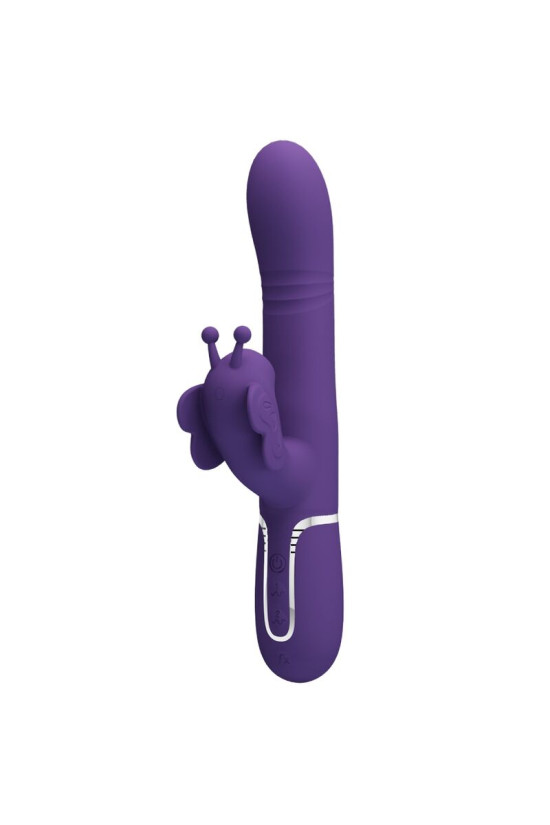 PRETTY LOVE - VIBRATORE MULTIFUNZIONE RABBIT 4 IN 1 FARFALLA VIOLA