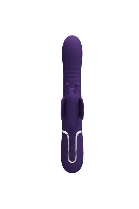 PRETTY LOVE - VIBRATORE MULTIFUNZIONE RABBIT 4 IN 1 FARFALLA VIOLA