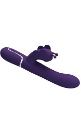 PRETTY LOVE - VIBRATORE MULTIFUNZIONE RABBIT 4 IN 1 FARFALLA VIOLA