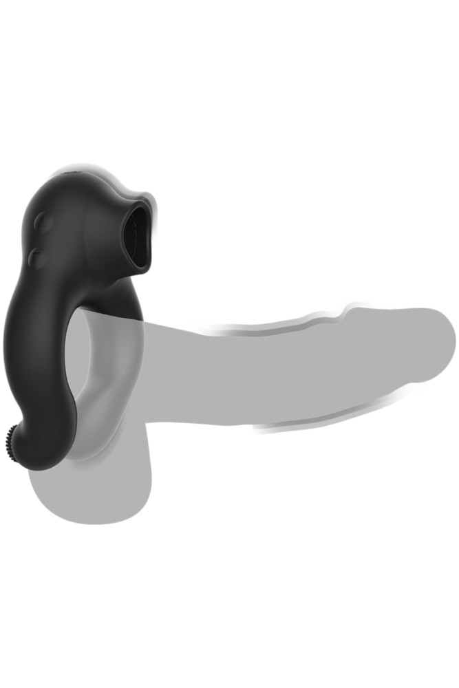 ARMONY - ANELLO VIBRATORE IN SILICONE 3 MOTORI RICARICABILE NERO - ORO