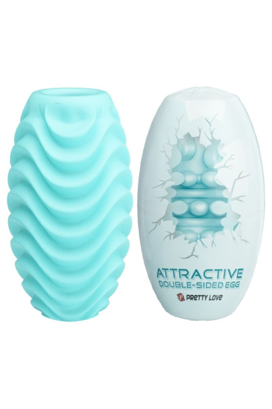 PRETTY LOVE - UOVO MASTURBATORE A DOPPIA FACCIA TURCHESE