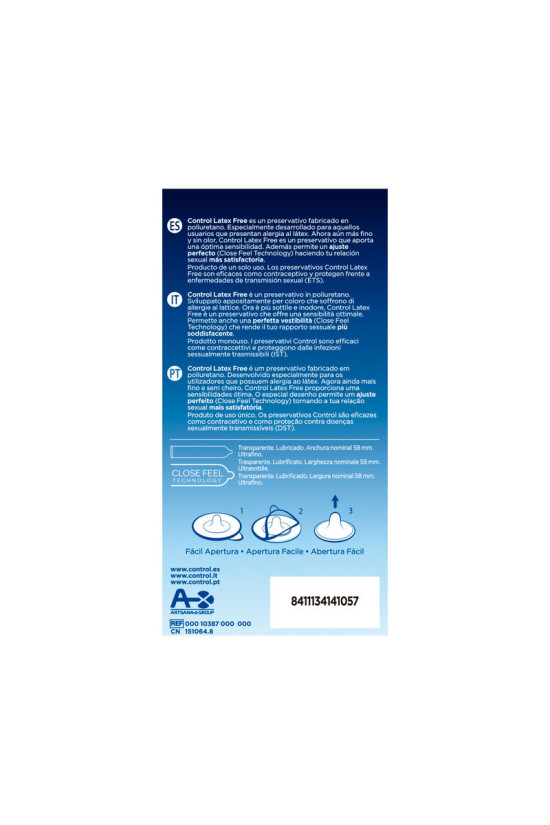 CONTROL - FREE SIN LATEX CONDOMS 5 UNITS