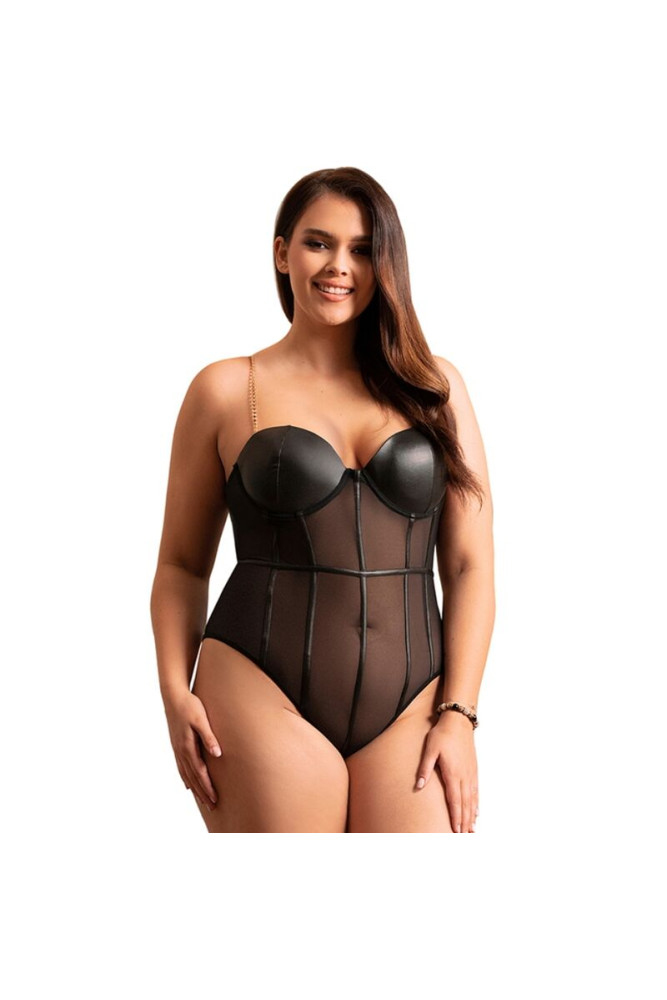 SUBBLIME - BODY CON BRETELLE A CATENA NERA L/XL
