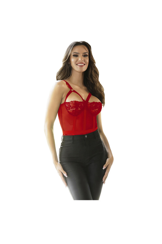 SUBBLIME - ORSACCHIOTTO CON DETTAGLIO REGGERIZZATO PETTO ROSSO L/XL