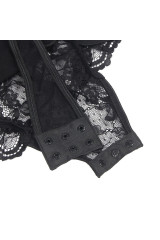 SUBBLIME - ORSACCHIOTTO CON GIARRETTIERA CON DETTAGLIO IN PIZZO E STRISCE NERO S/M