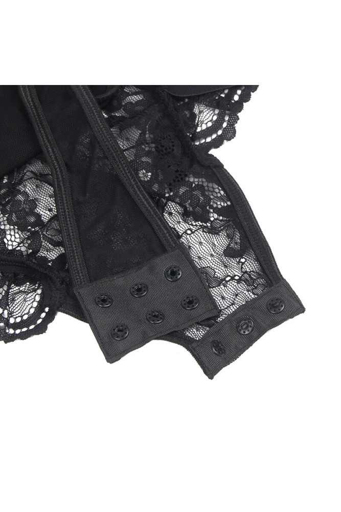 SUBBLIME - ORSACCHIOTTO CON GIARRETTIERA CON DETTAGLIO IN PIZZO E STRISCE NERO L/XL