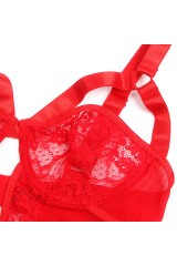 SUBBLIME - ORSACCHIOTTO CON GIARRETTIERA CON DETTAGLIO IN PIZZO E STRISCE ROSSE L/XL