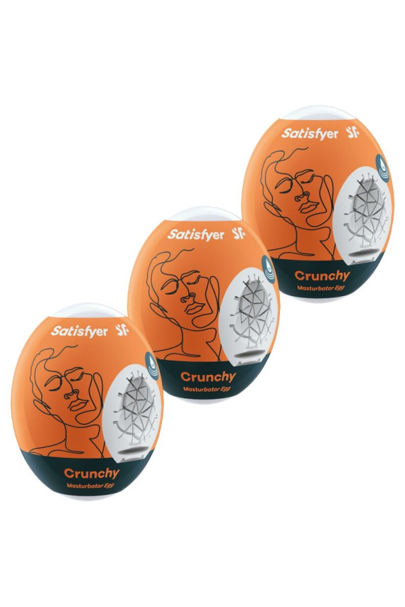 SATISFYER - 3 UOVA MASTURBATORI CRUNCHY