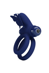 PRETTY LOVE - JAMELE DOPPIO ANELLO CON VIBRAZIONE E STIMOLATORE FARFALLA BLU