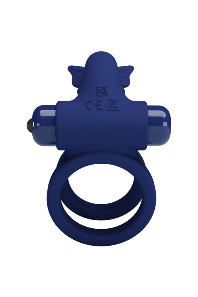 PRETTY LOVE - JAMELE DOPPIO ANELLO CON VIBRAZIONE E STIMOLATORE FARFALLA BLU