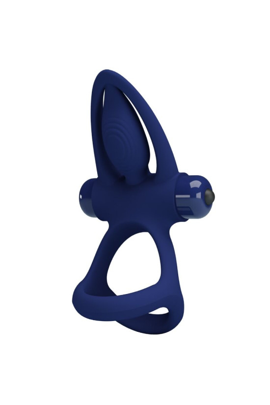 PRETTY LOVE - MAT DOPPIO ANELLO CON VIBRAZIONE E STIMOLATORE BLU