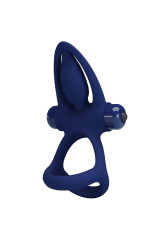 PRETTY LOVE - MAT DOPPIO ANELLO CON VIBRAZIONE E STIMOLATORE BLU