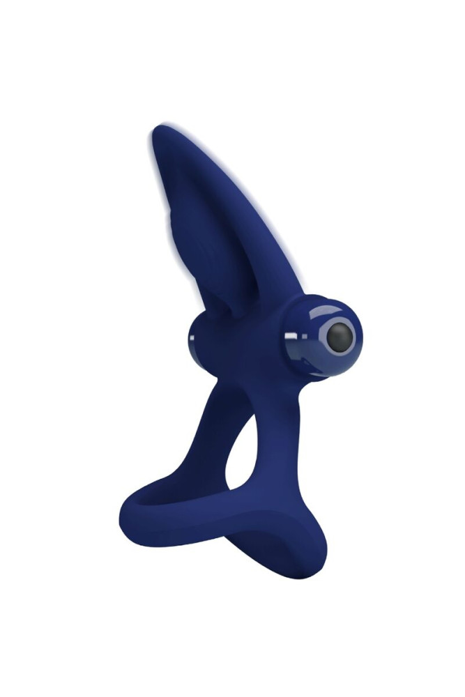 PRETTY LOVE - MAT DOPPIO ANELLO CON VIBRAZIONE E STIMOLATORE BLU