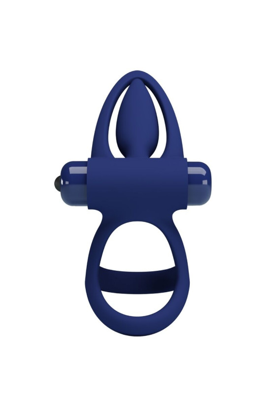 PRETTY LOVE - MAT DOPPIO ANELLO CON VIBRAZIONE E STIMOLATORE BLU