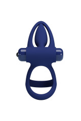 PRETTY LOVE - MAT DOPPIO ANELLO CON VIBRAZIONE E STIMOLATORE BLU