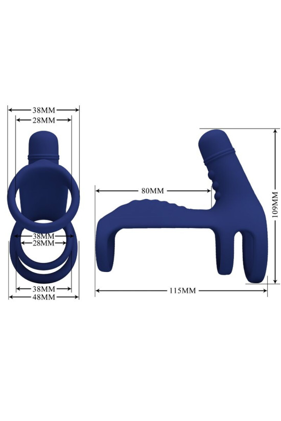 PRETTY LOVE - ANELLO VIBRANTE ELISH CON ESTENSIONE BLU