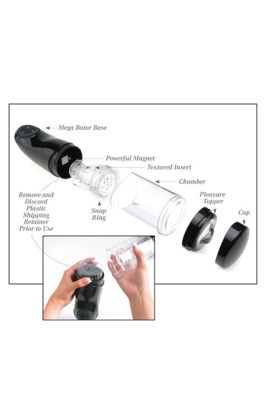 EXTREME TOYZ - PDX MEGA BATOR USB MASTURBATORE MASCHIO VAGINA BIANCO