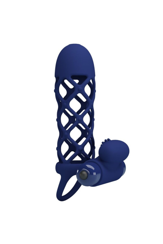 PRETTY LOVE - GIANN ANELLO VIBRATORE CON GUAINA IN SILICONE BLU
