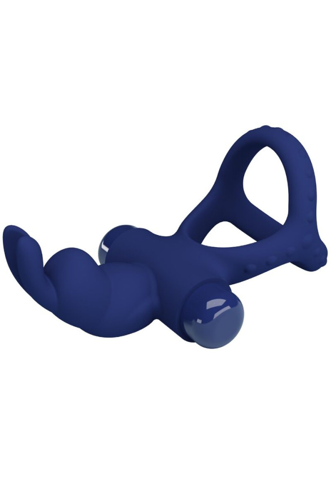 PRETTY LOVE - LUCHITO ANELLO VIBRANTE DOPPIO CONIGLIO BLU