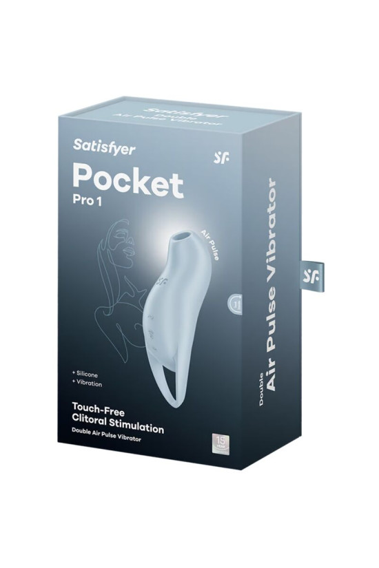 SATISFYER - POCKET PRO 1 STIMOLATORE CLITORIDE AZZURRO